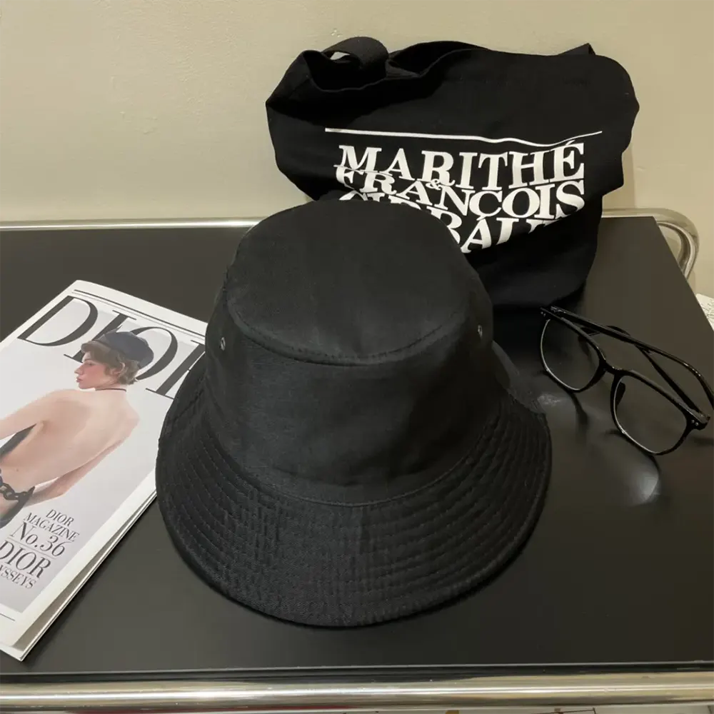 Dior Unisex Reversible Teddy-D Small Brim Bucket Hat Black Cotton Blend - image 4