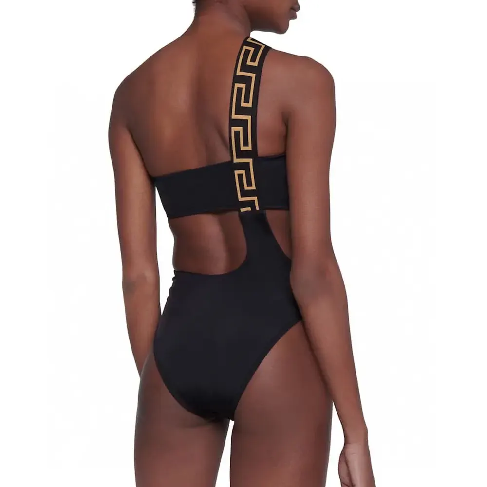 Versace Women Greca Border One Piece Swimsuit-Black - image 9