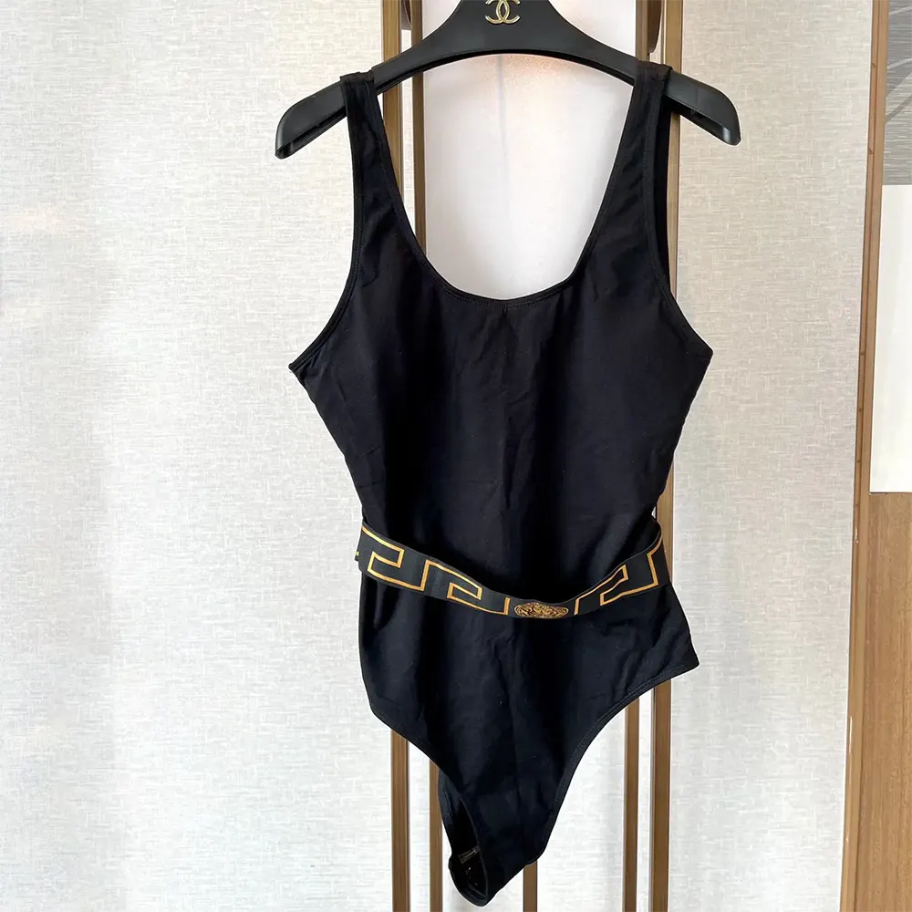 Versace Women Greca Border One-piece Swimsuit-Black - image 5