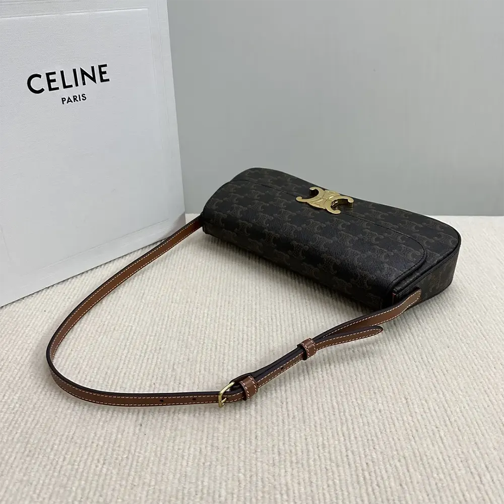 Celine Women Medium Celine Lola Bag in Triomphe Canvas and Calfskin - image 6