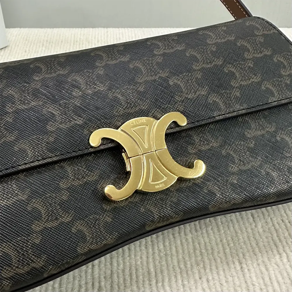 Celine Women Medium Celine Lola Bag in Triomphe Canvas and Calfskin - image 7