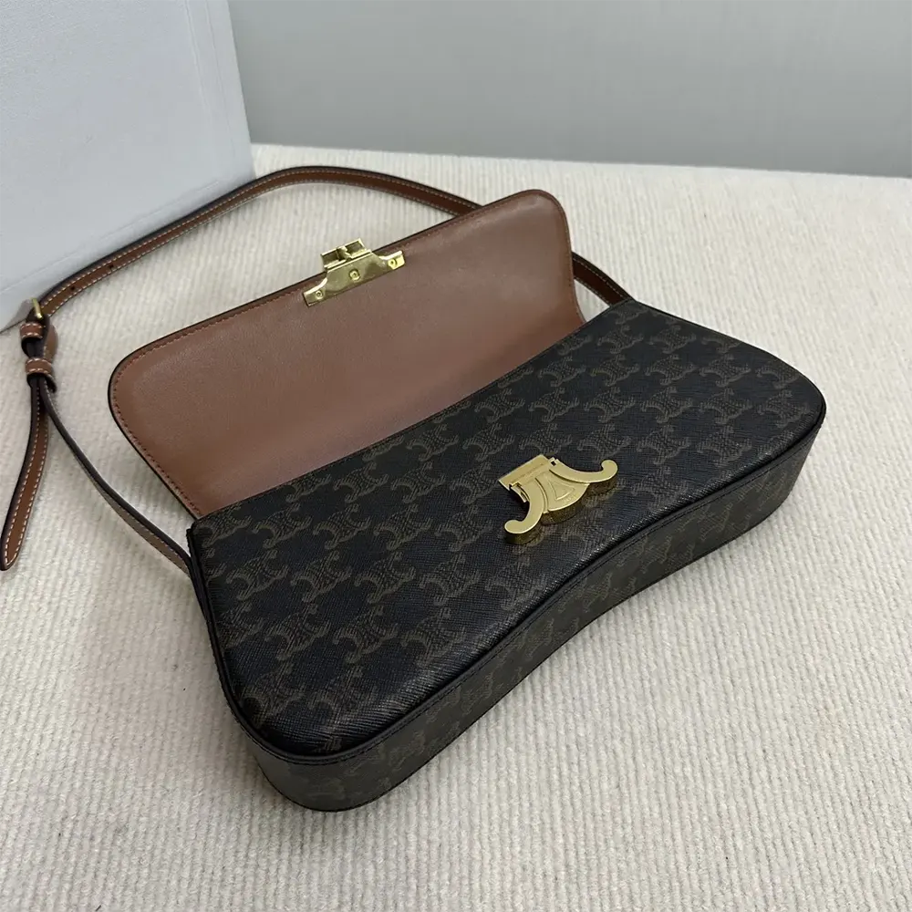 Celine Women Medium Celine Lola Bag in Triomphe Canvas and Calfskin - image 8