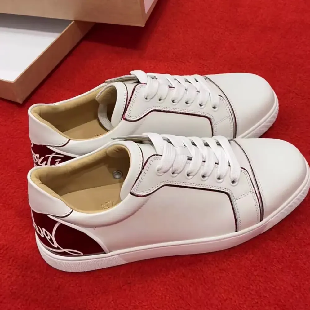 Top-down angle showing lace-up closure on Christian Louboutin Fun Vieira Sneakers