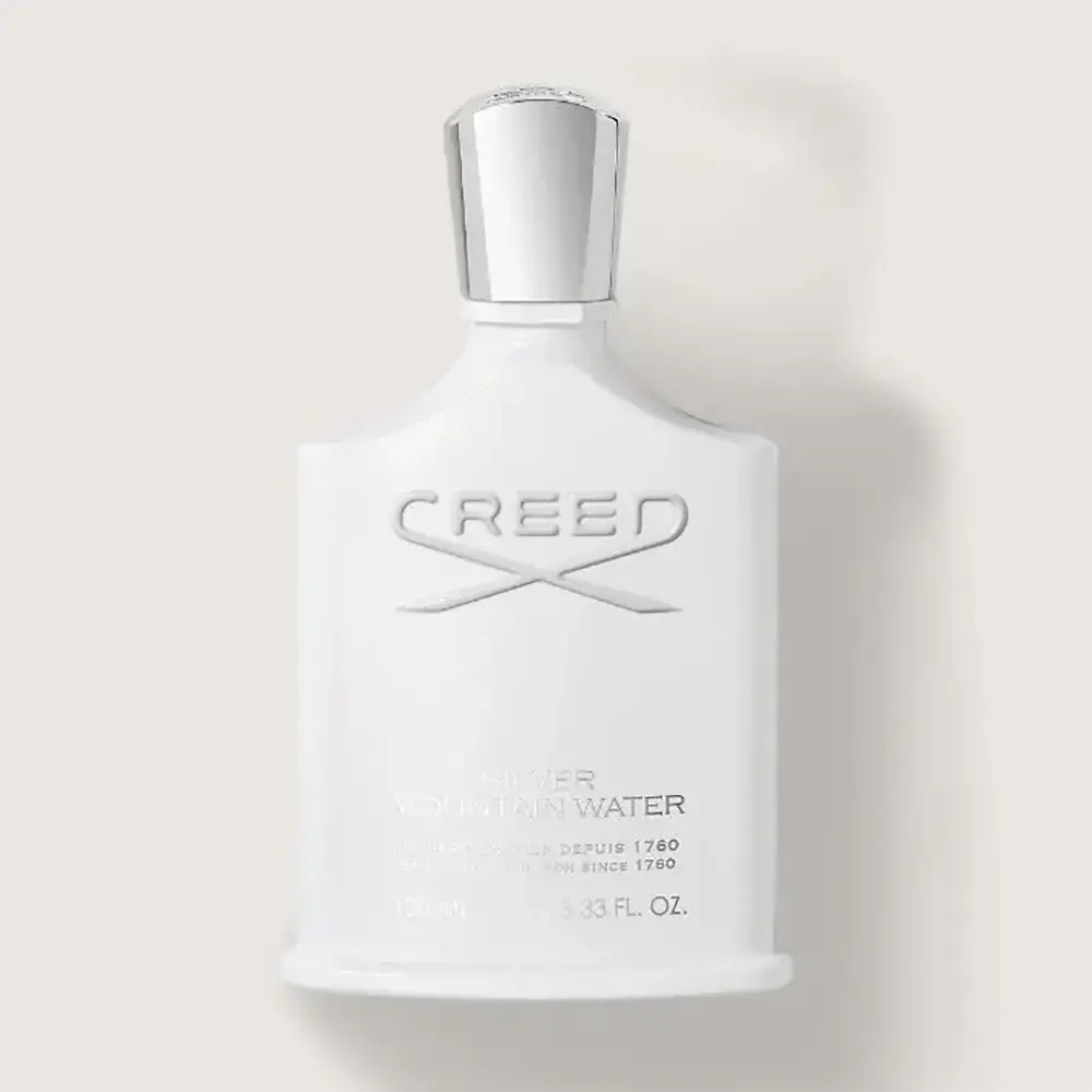 Front view of Creed Fragrance Men Silver Mountain Water white bottle