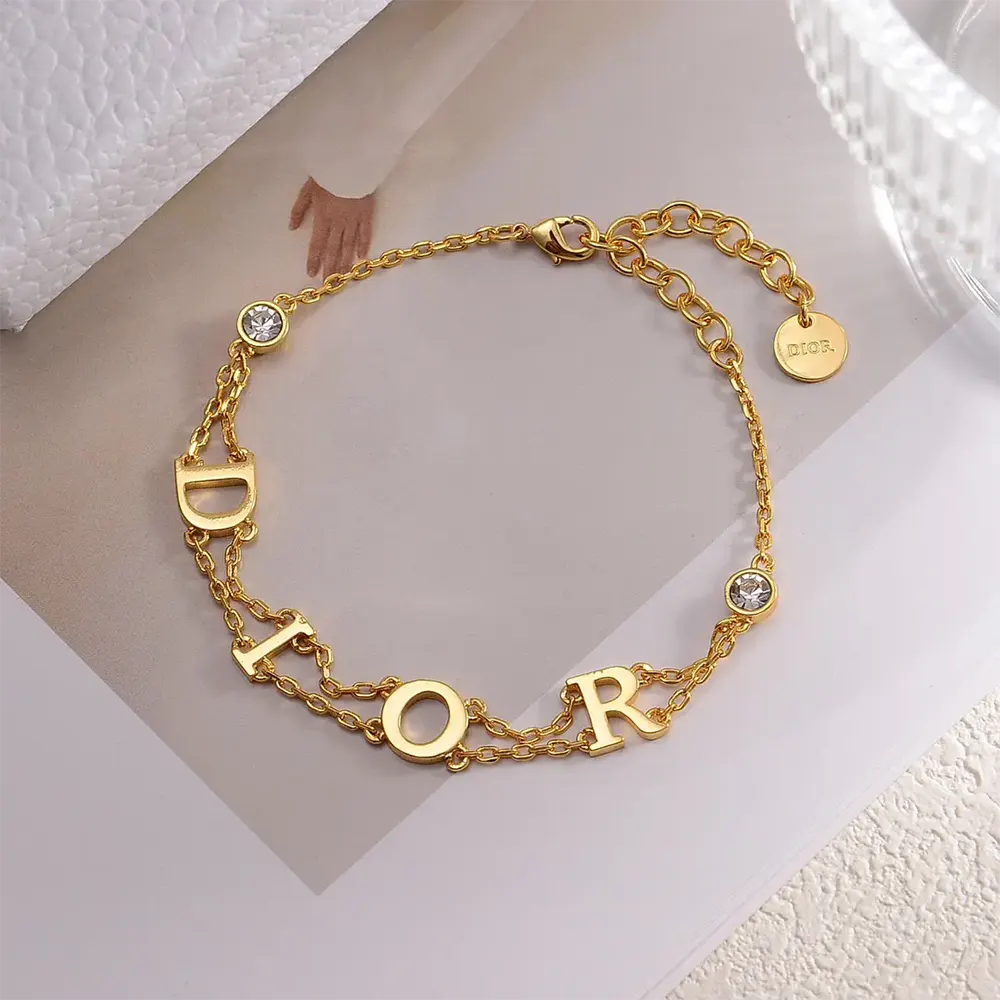 Side view of Dior Women Dio(r)evolution Bracelet showing adjustable clasp
