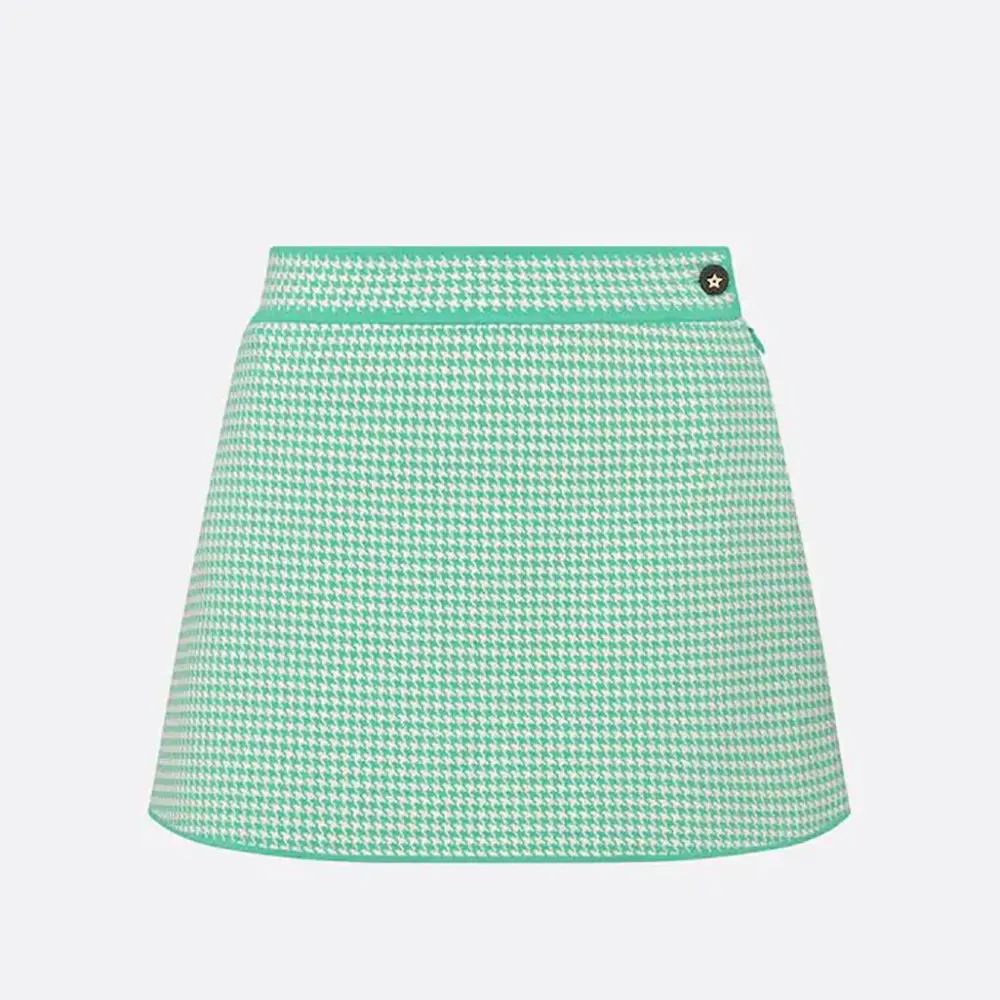 Front view of Dior Women Dioriviera Flared Miniskirt technical knit