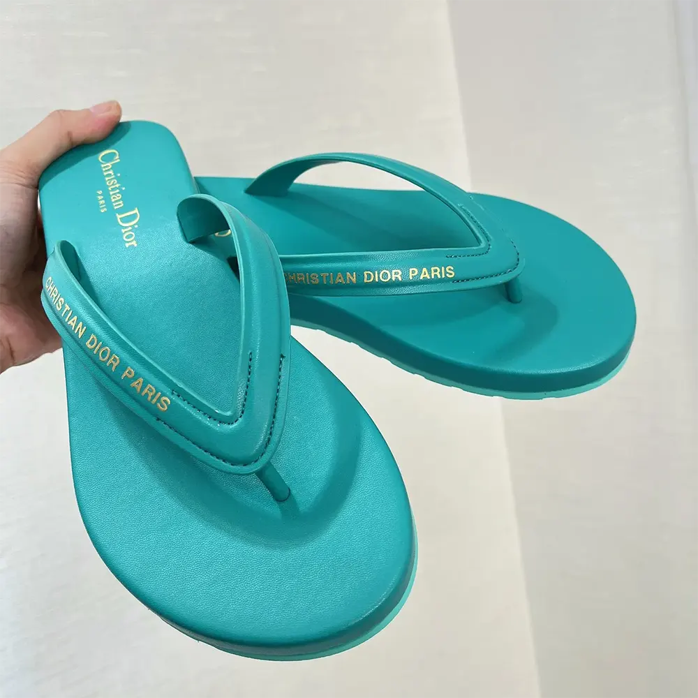 Dior Women Diorsea Thong Sandal Aquamarina Leather-Effect Fabric - image 6