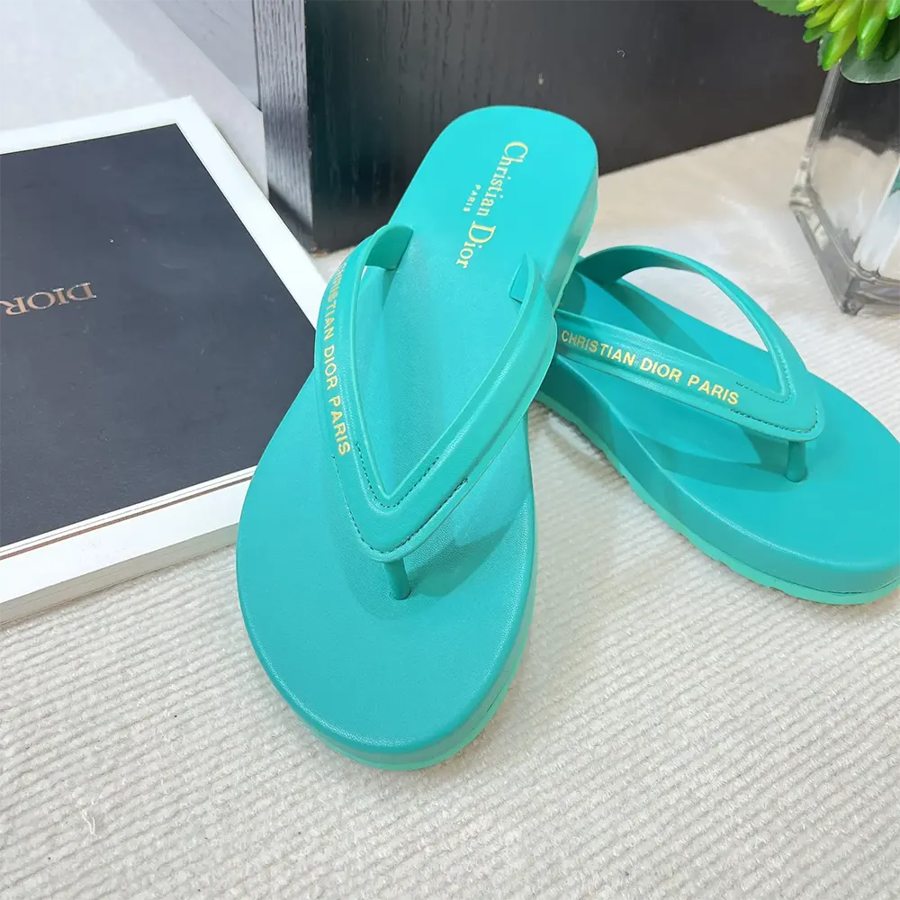 Dior Women Diorsea Thong Sandal Aquamarina Leather-Effect Fabric - image 5