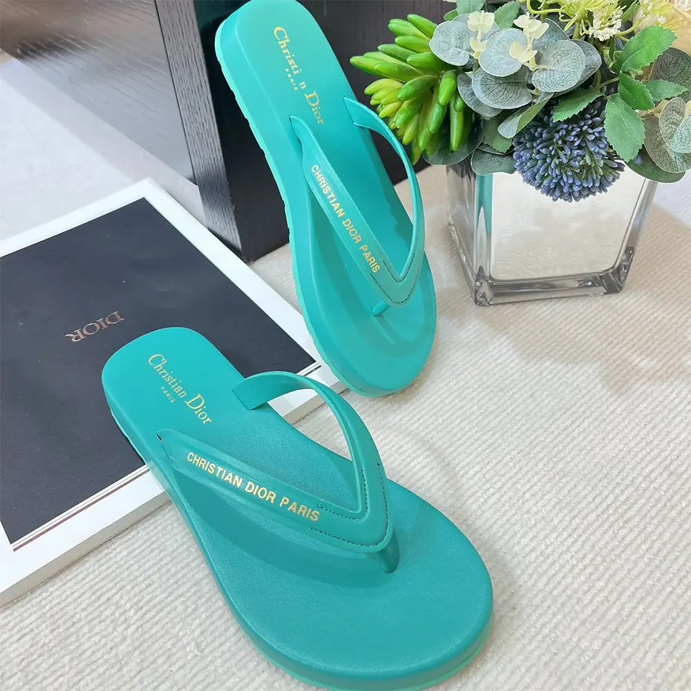 Dior Women Diorsea Thong Sandal Aquamarina Leather-Effect Fabric - image 4