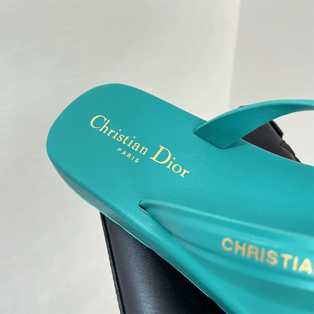 Dior Women Diorsea Thong Sandal Aquamarina Leather-Effect Fabric - image 9
