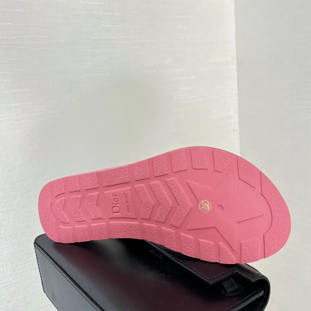 Dior Women Diorsea Thong Sandal Candy Pink Leather-Effect Fabric - image 8