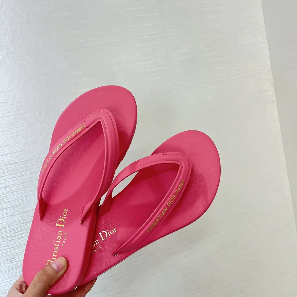 Dior Women Diorsea Thong Sandal Candy Pink Leather-Effect Fabric - image 6