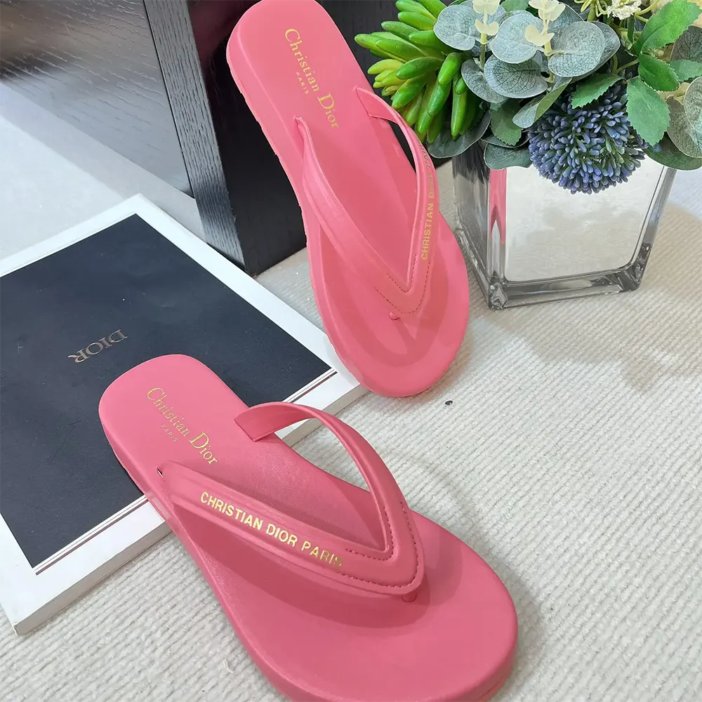 Dior Women Diorsea Thong Sandal Candy Pink Leather-Effect Fabric - image 5