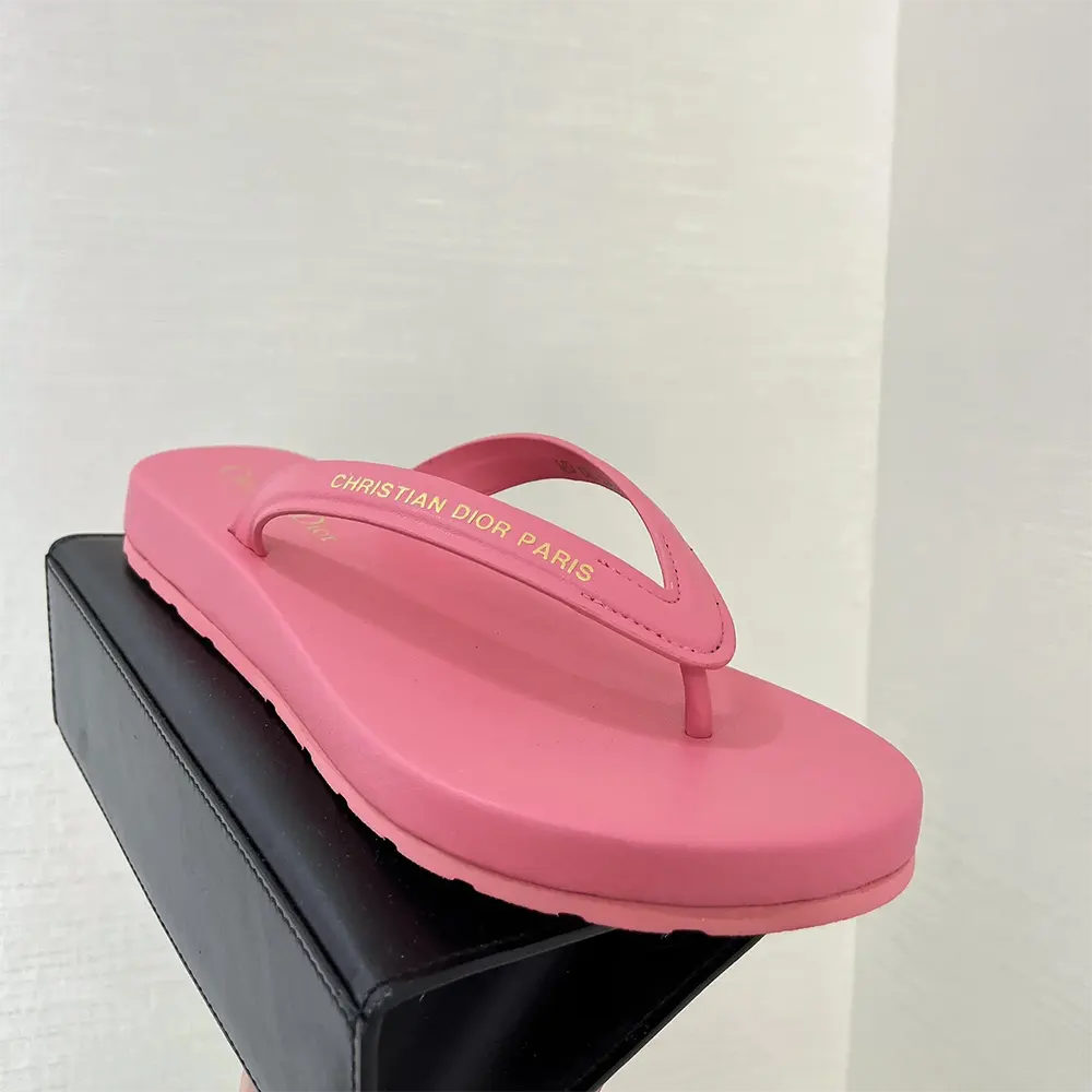 Dior Women Diorsea Thong Sandal Candy Pink Leather-Effect Fabric - image 7