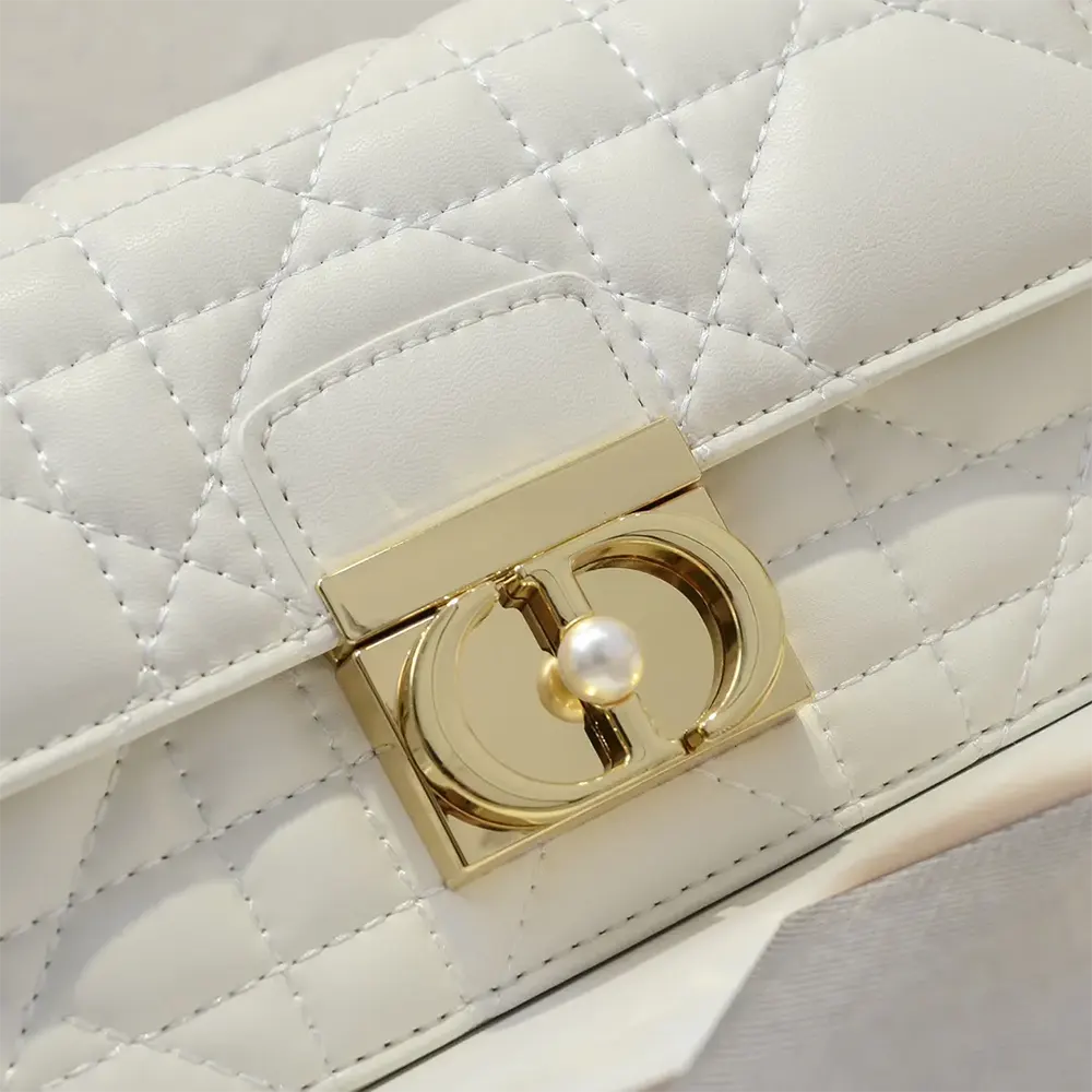 Dior Women Mini Dior Ange Bag Latte Macrocannage Calfskin - image 7