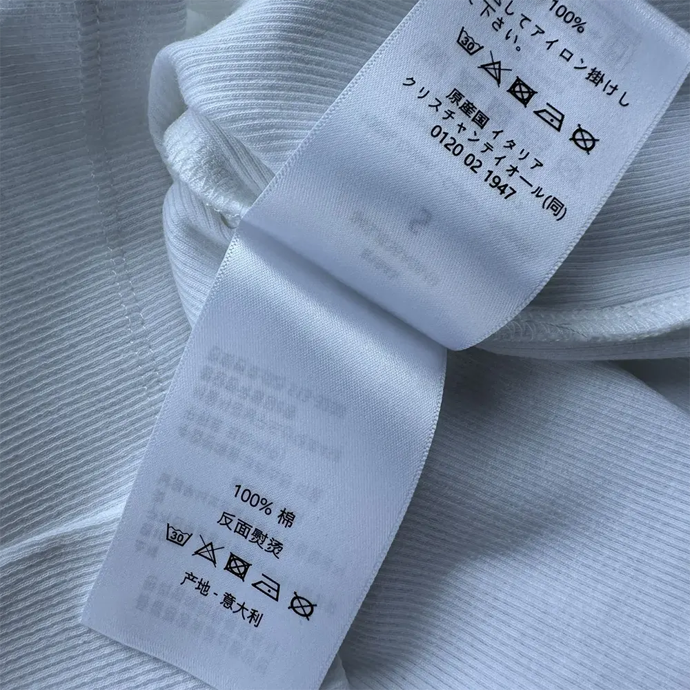 Dior Women Tank Top White Ribbed Cotton Jersey - image 9