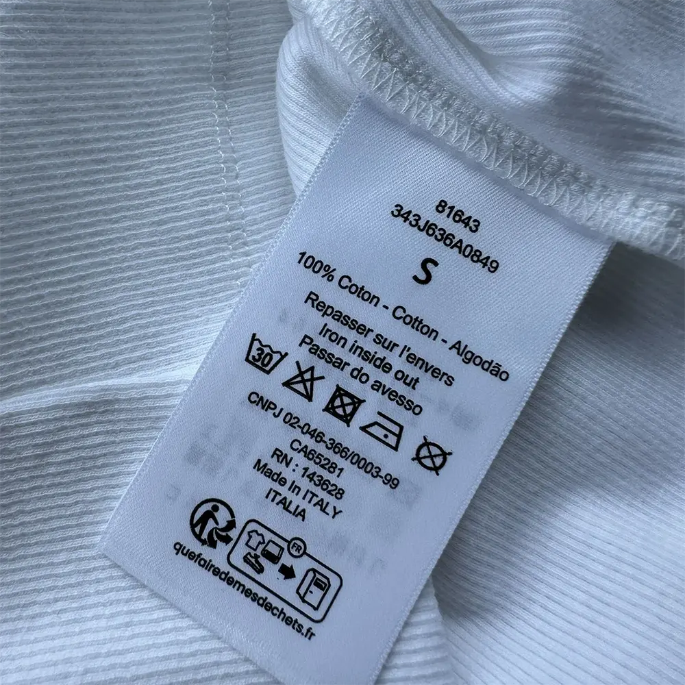 Dior Women Tank Top White Ribbed Cotton Jersey - image 10