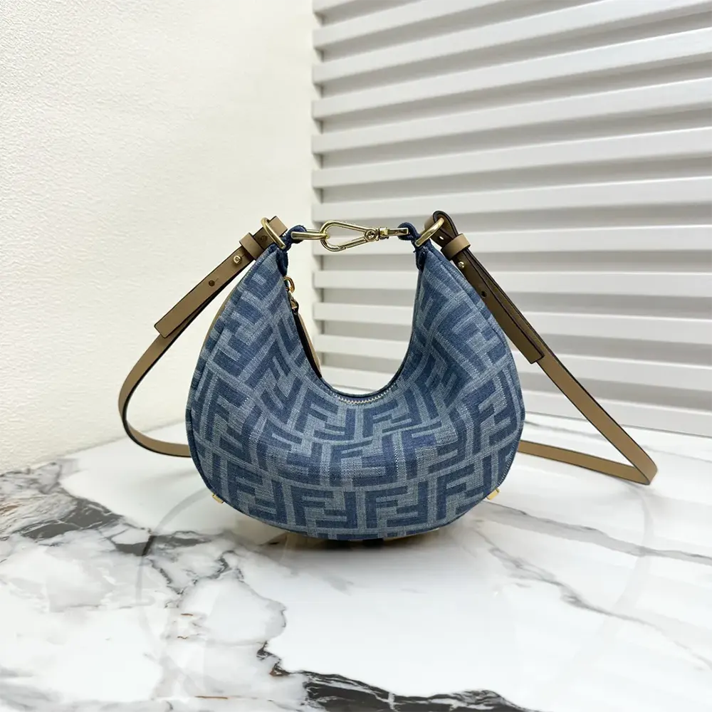 Close-up of gold-tone FF hardware on Fendi Women Fendigraphy Mini Bag