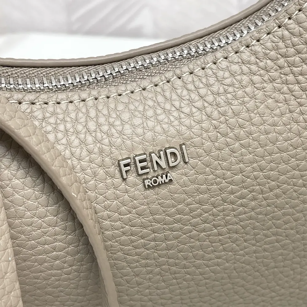 Fendi Women Mini Fendessence Small Dove Gray Selleria Bag with 264 Hand-sewn Topstitches - image 9