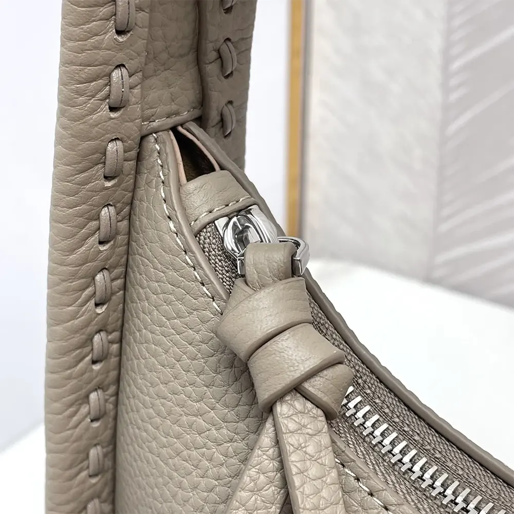 Fendi Women Mini Fendessence Small Dove Gray Selleria Bag with 264 Hand-sewn Topstitches - image 7
