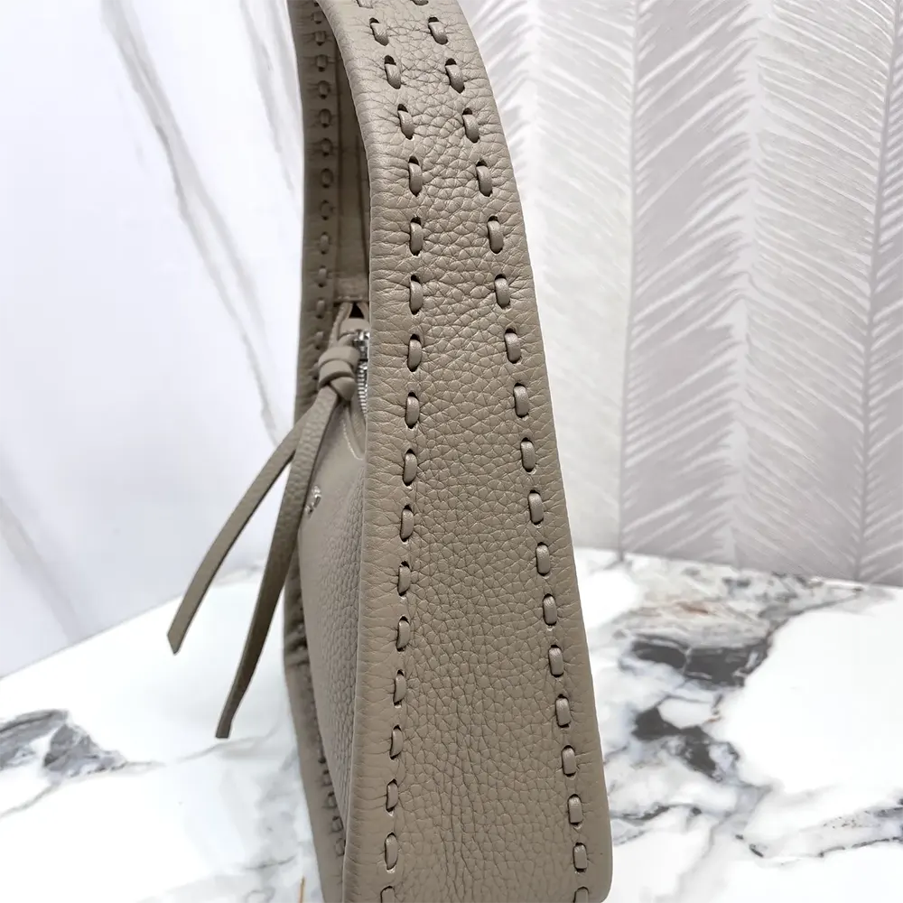 Fendi Women Mini Fendessence Small Dove Gray Selleria Bag with 264 Hand-sewn Topstitches - image 6