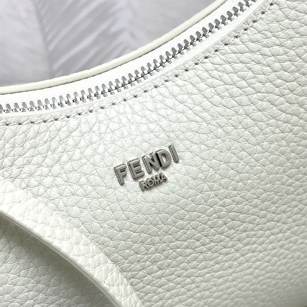 Fendi Women Mini Fendessence Small Ice White Selleria Bag with 264 Hand-sewn Topstitches - image 9