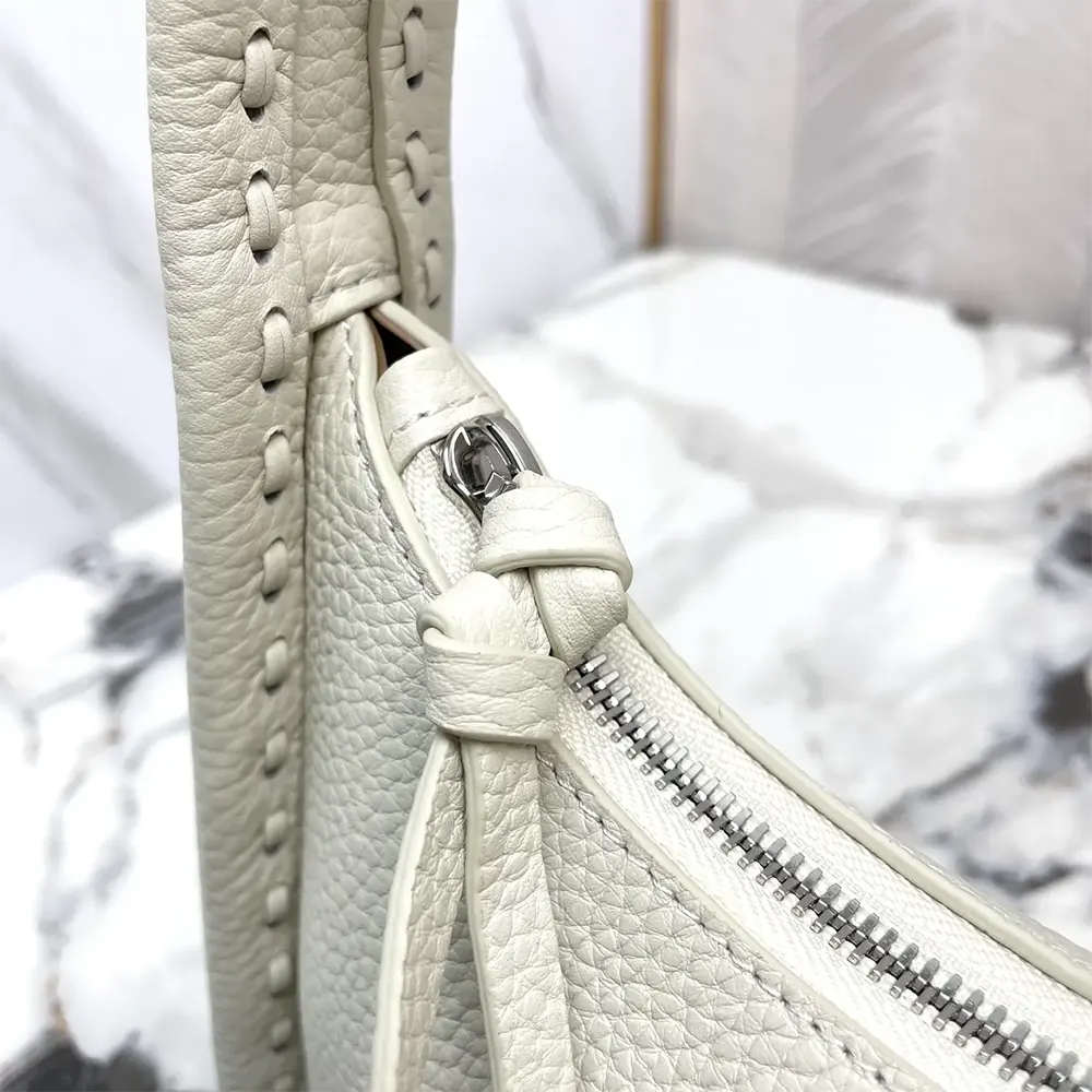 Fendi Women Mini Fendessence Small Ice White Selleria Bag with 264 Hand-sewn Topstitches - image 7
