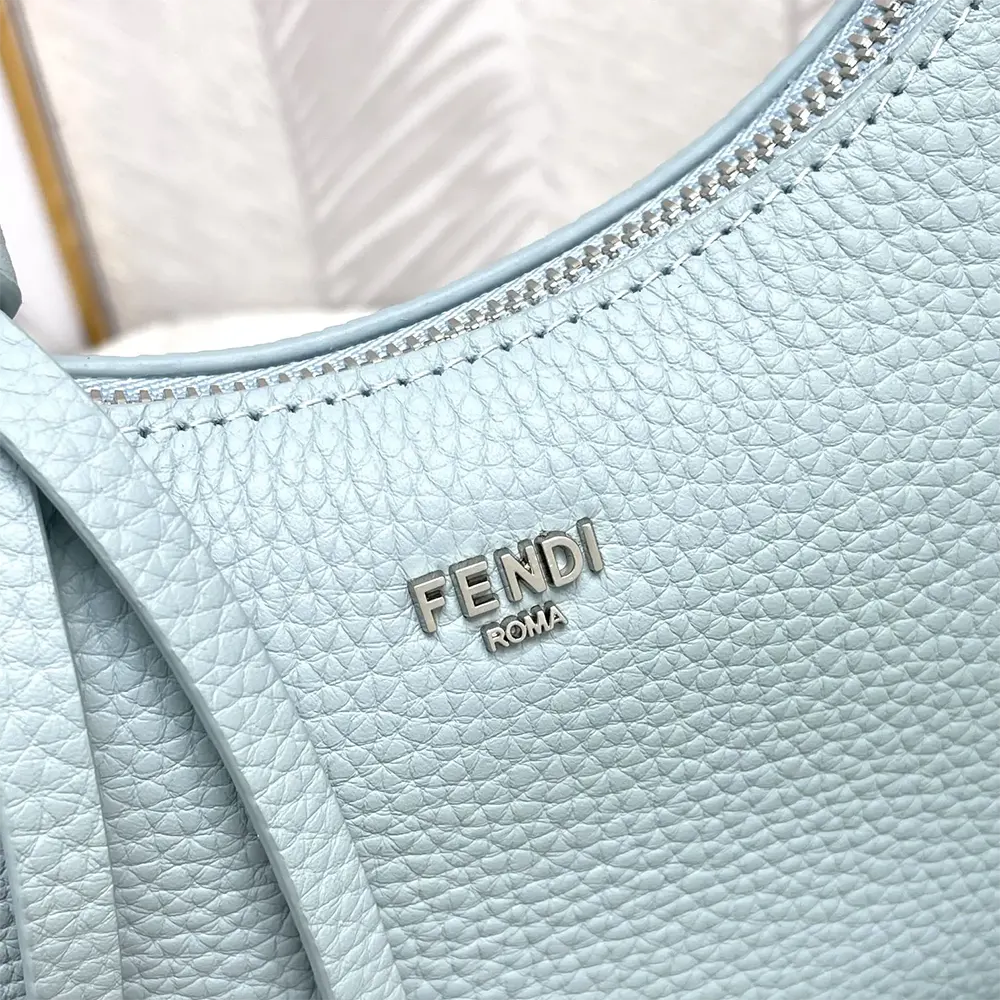 Fendi Women Mini Fendessence Small Light Blue Selleria Bag with 264 Hand-sewn Topstitches - image 8