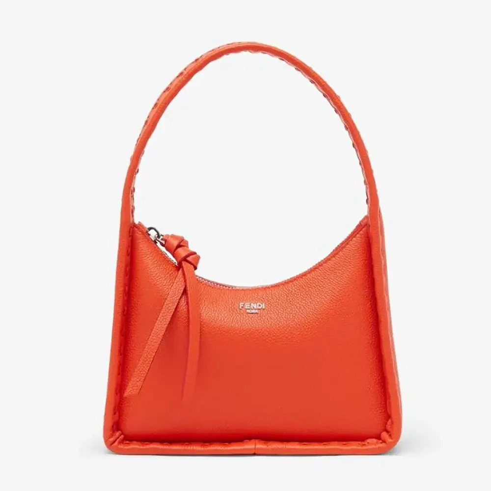 Front view of Fendi Women Mini Fendessence Small Red Selleria Bag