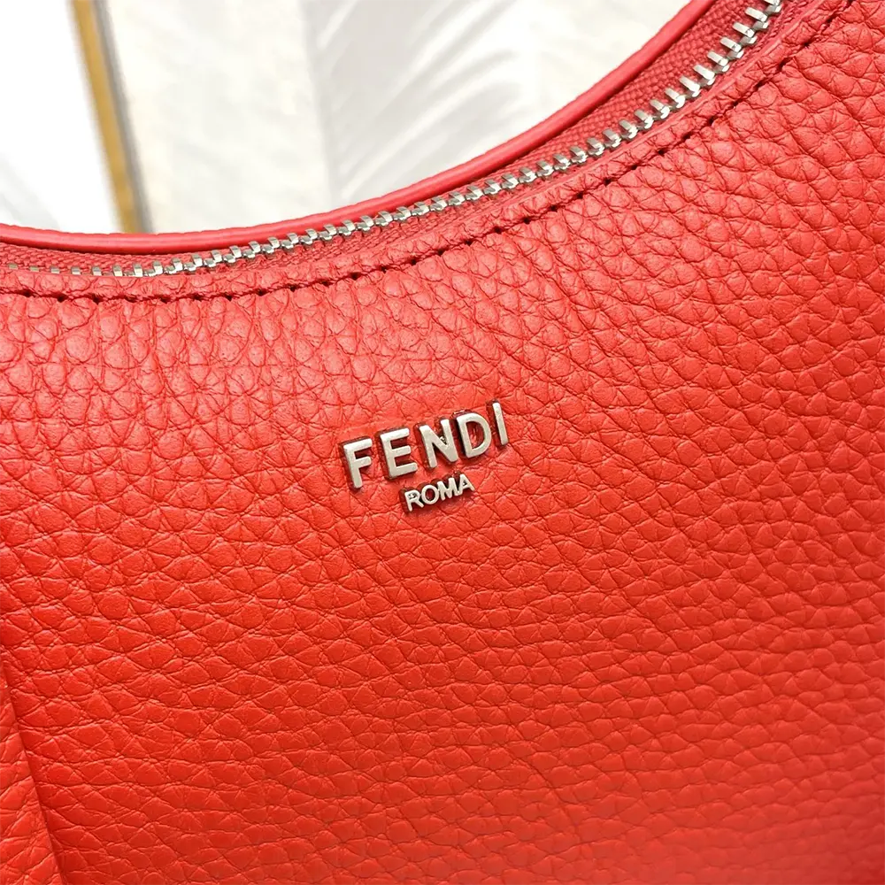 Fendi Women Mini Fendessence Small Red Selleria Bag with 264 Hand-sewn Topstitches - image 9