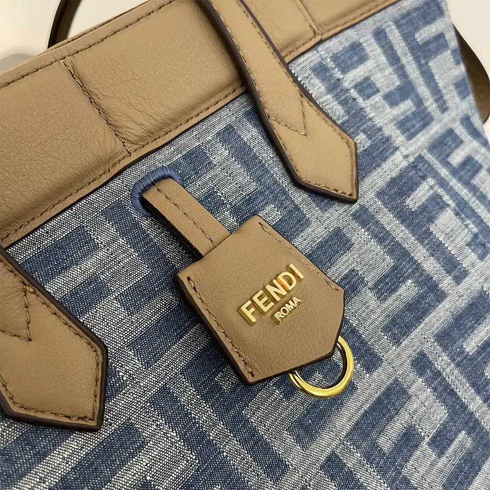 Fendi Women Origami Mini Light Blue FF Denim Fabric Mini Bag that Can be Transformed - image 9
