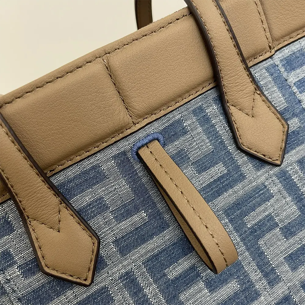 Fendi Women Origami Mini Light Blue FF Denim Fabric Mini Bag that Can be Transformed - image 8