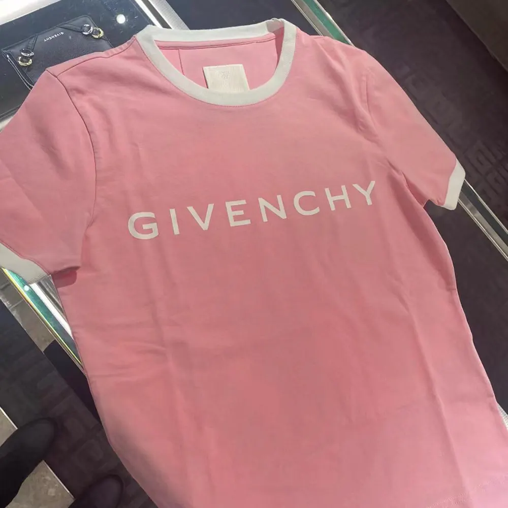Givenchy Women Archetype Slim Fit T-shirt in Cotton-Pink/White - image 5