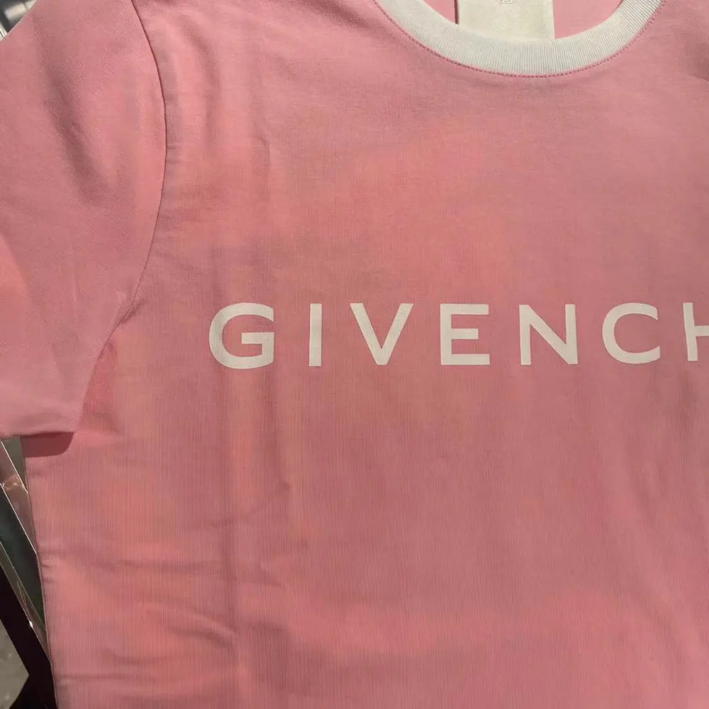 Givenchy Women Archetype Slim Fit T-shirt in Cotton-Pink/White - image 6