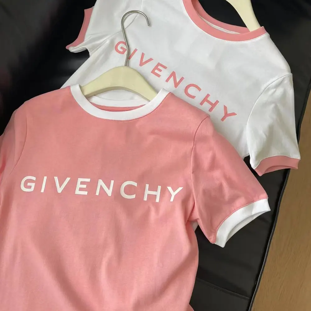 Givenchy Women Archetype Slim Fit T-shirt in Cotton-Pink/White - image 7
