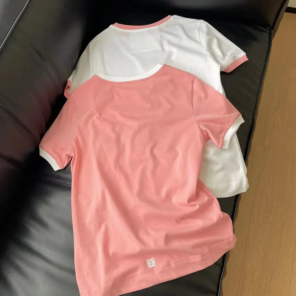 Side profile highlighting fabric texture of Givenchy slim fit t-shirt