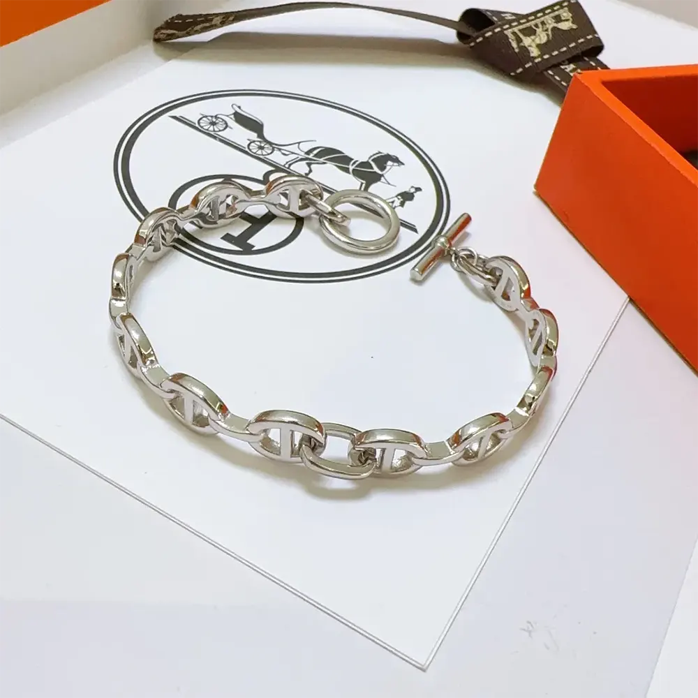 Hermes Unisex Chaine D Ancre Enchainee Bracelet Small Model - image 6