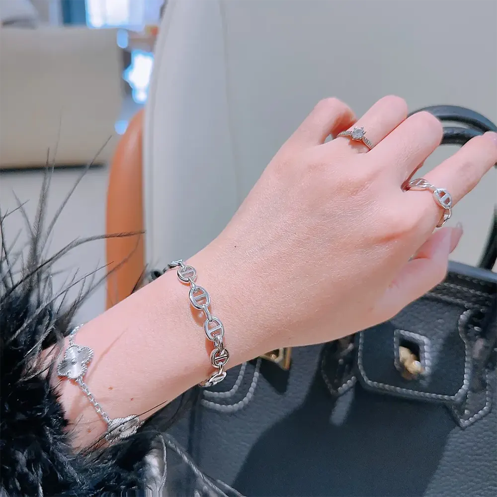 Hermes Unisex Chaine D Ancre Enchainee Bracelet Small Model - image 8