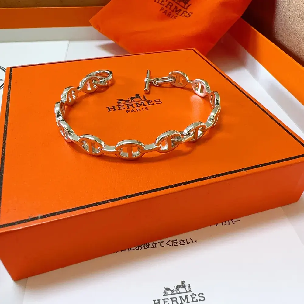 Hermes Unisex Chaine D Ancre Enchainee Bracelet Small Model - image 4