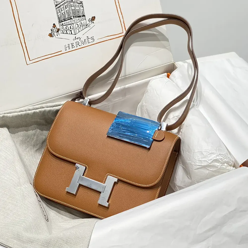 Hermes Women Constance 18 Bag Epsom Leather-Brown/Silver - image 4