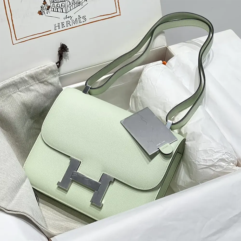 Hermes Women Constance 18 Bag Epsom Leather-Lime/Silver - image 5