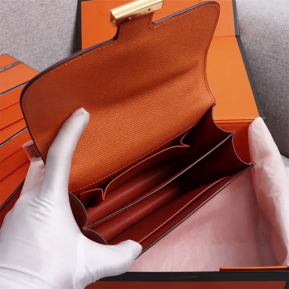 Hermes Women Constance 18 Bag Epsom Leather-Orange/Gold - image 6