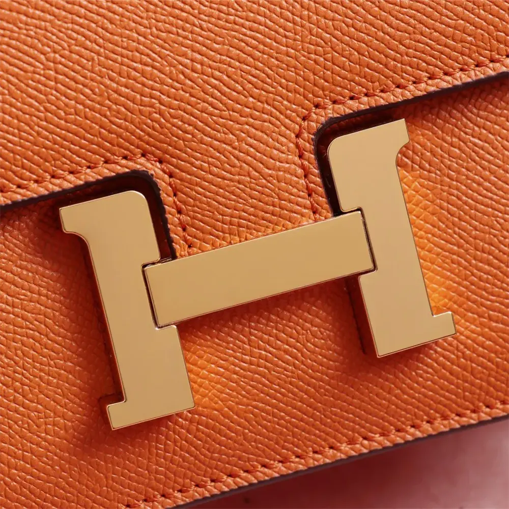 Hermes Women Constance 18 Bag Epsom Leather-Orange/Gold - image 10