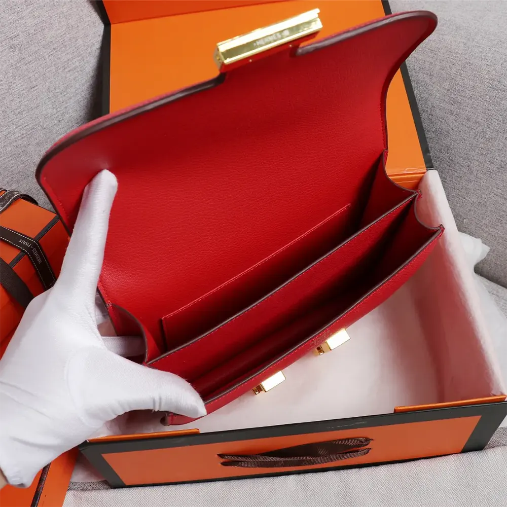 Hermes Women Constance 18 Bag Epsom Leather-Red/Gold - image 7