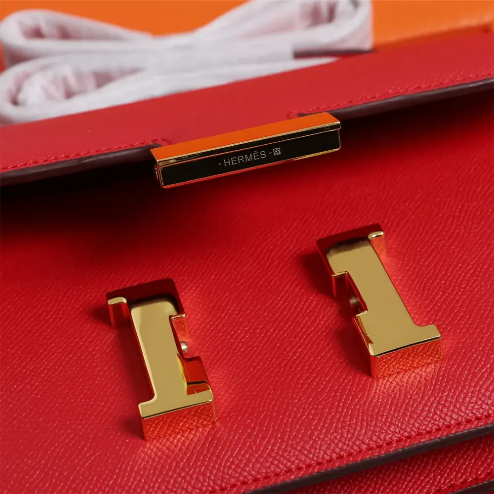 Hermes Women Constance 18 Bag Epsom Leather-Red/Gold - image 9