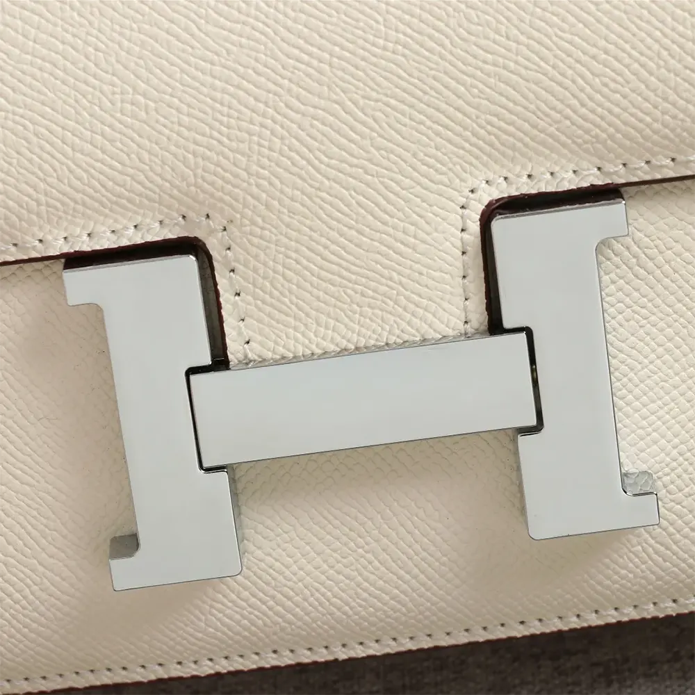 Hermes Women Constance 18 Bag Epsom Leather-White/Silver - image 9