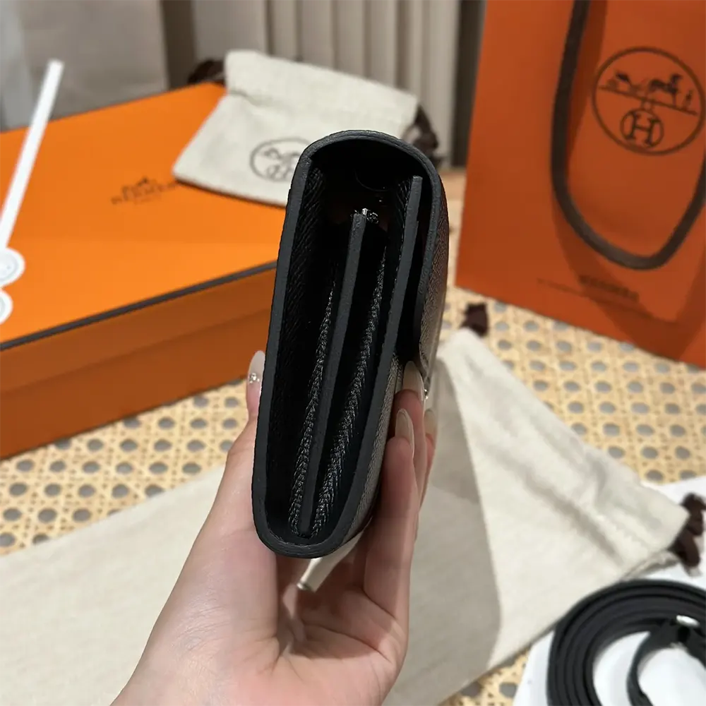Hermes Women Constance Long To Go in Epsom Leather-Black/Silver - image 4