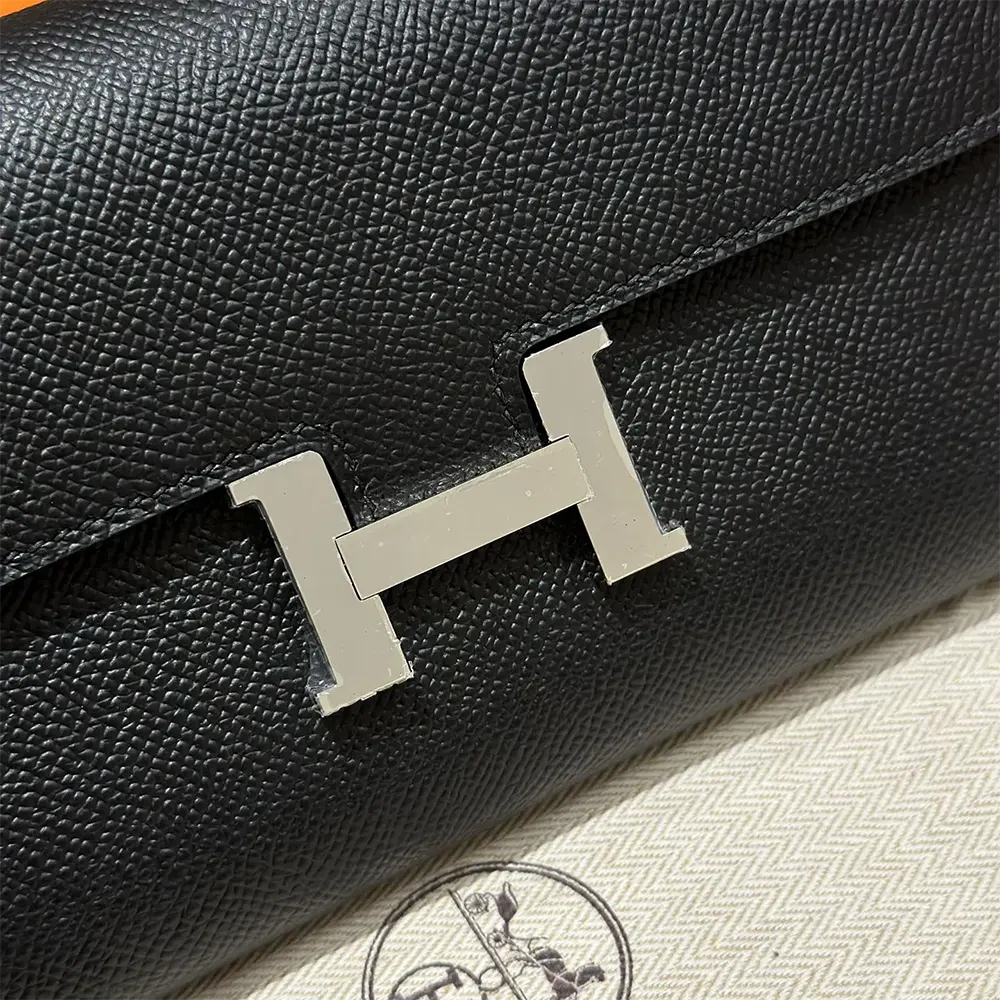 Hermes Women Constance Long To Go in Epsom Leather-Black/Silver - image 8