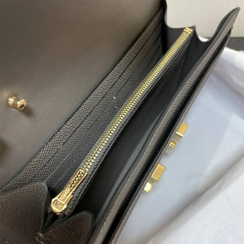 Hermes Women Constance Long To Go in Epsom Leather-Grey/Gold - image 10