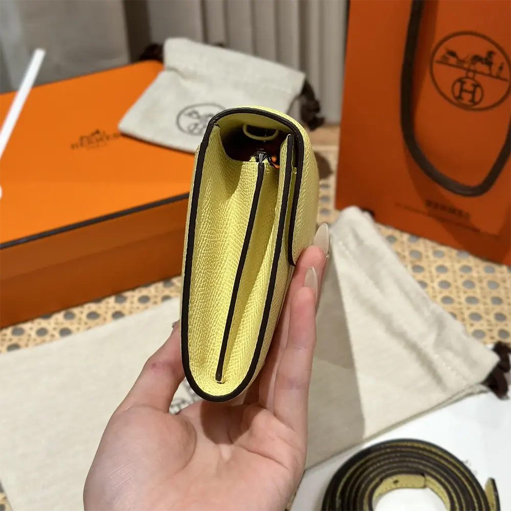 Hermes Women Constance Long To Go in Epsom Leather-Yellow/Gold - image 7